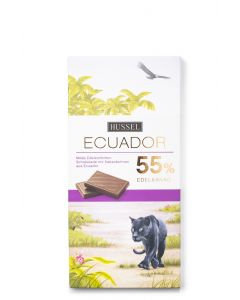 Ursprungsschokolade ECUADOR 55% Kakao von Hussel, 100g Tafel