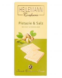 Weiße Schokolade PISTAZIE & SALZ von Heilemann, 80g