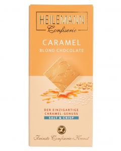Weiße Schokolade CARAMEL Salt & Crisp von Heilemann, 80g